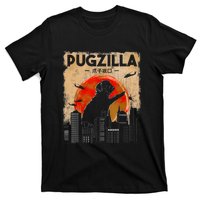 Funny Pug Pugzilla Funny Dog Pug T-Shirt