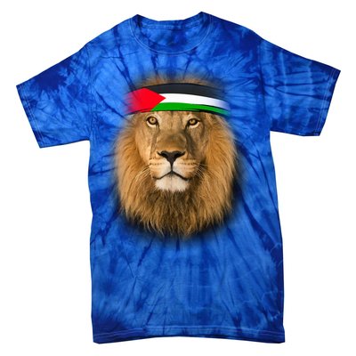 Free Palestine Palestinian Lion Gift Tie-Dye T-Shirt