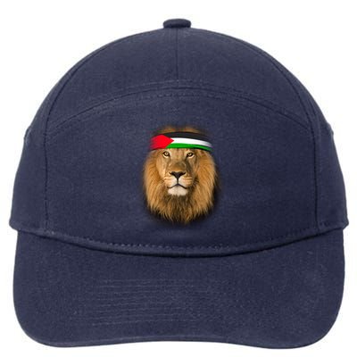 Free Palestine Palestinian Lion Gift 7-Panel Snapback Hat