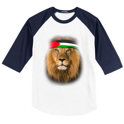 Free Palestine Palestinian Lion Gift Baseball Sleeve Shirt