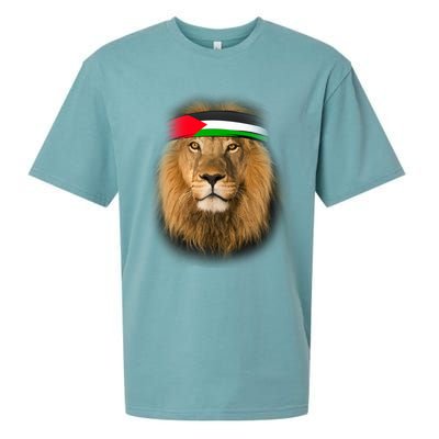 Free Palestine Palestinian Lion Gift Sueded Cloud Jersey T-Shirt