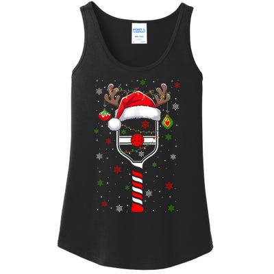 Funny Pickleball Player Christmas Holiday Reindeer Xmas Ladies Essential Tank