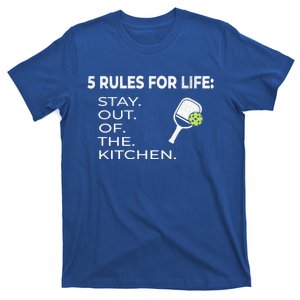 Funny Pickleball Pun Stay Out Of The Kitchen Green Cool Gift T-Shirt