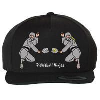 Fun Pickleball, Pickleball Ninja, Mixed Doubles, Pickleball For Life Wool Snapback Cap
