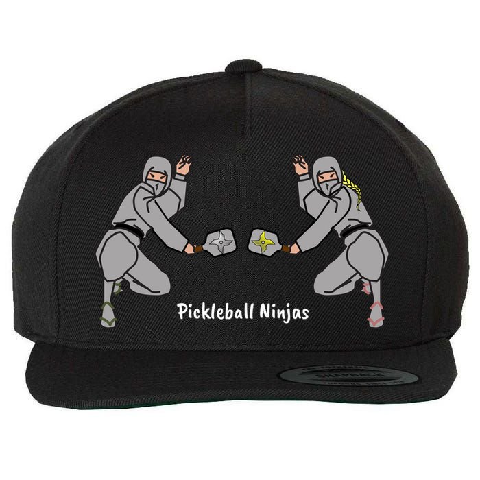 Fun Pickleball, Pickleball Ninja, Mixed Doubles, Pickleball For Life Wool Snapback Cap