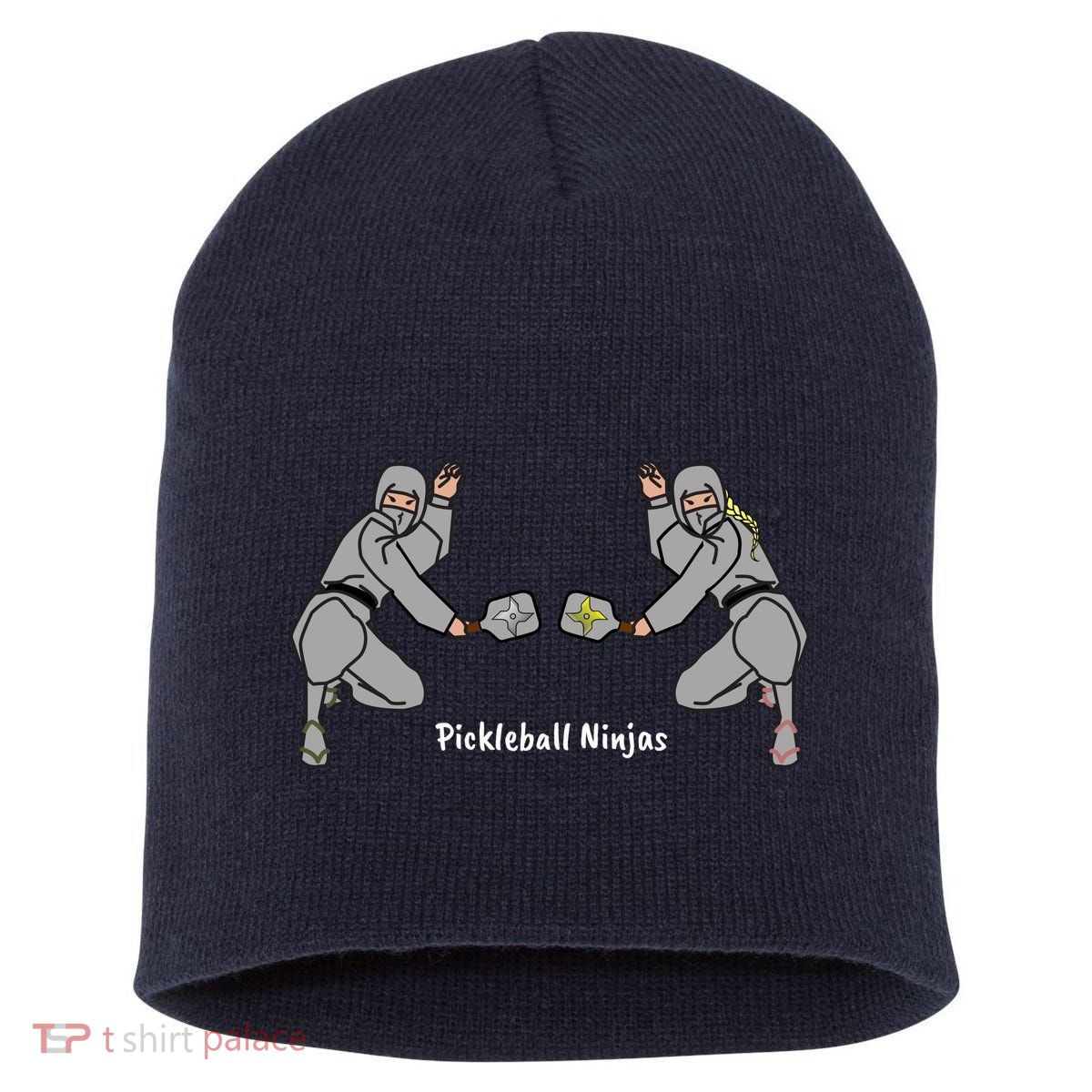 Fun Pickleball, Pickleball Ninja, Mixed Doubles, Pickleball For Life Short Acrylic Beanie