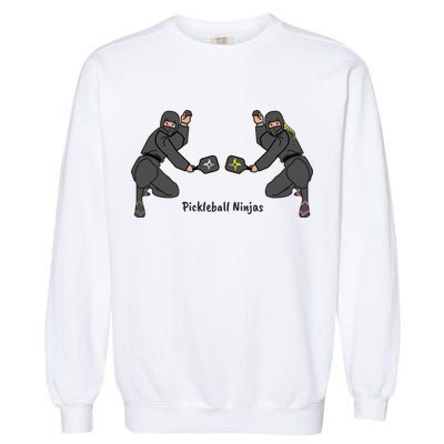 Fun Pickleball, Pickleball Ninja, Mixed Doubles, Pickleball For Life Garment-Dyed Sweatshirt