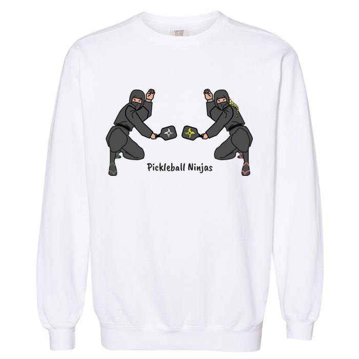 Fun Pickleball, Pickleball Ninja, Mixed Doubles, Pickleball For Life Garment-Dyed Sweatshirt