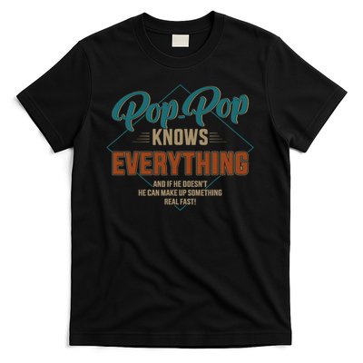 Funny Pop Pop Knows Everything For Grandpa And Father's Day T-Shirt