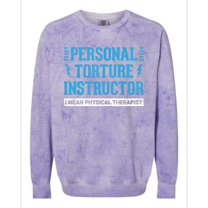 Funny PT Physical Therapist Gift Therapy Month Colorblast Crewneck Sweatshirt