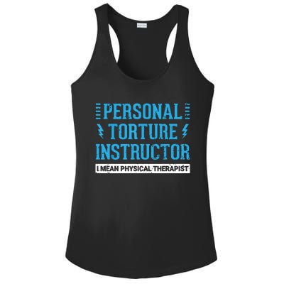 Funny PT Physical Therapist Gift Therapy Month Ladies PosiCharge Competitor Racerback Tank