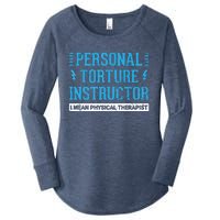 Funny PT Physical Therapist Gift Therapy Month Women's Perfect Tri Tunic Long Sleeve Shirt