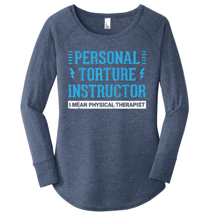 Funny PT Physical Therapist Gift Therapy Month Women's Perfect Tri Tunic Long Sleeve Shirt