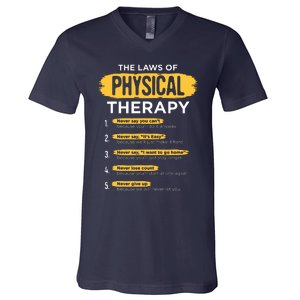 Funny PT Physical Therapy Gift Therapist Month V-Neck T-Shirt