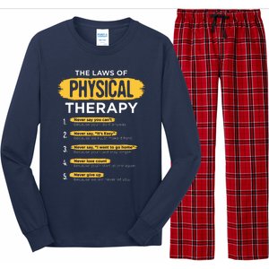 Funny PT Physical Therapy Gift Therapist Month Long Sleeve Pajama Set