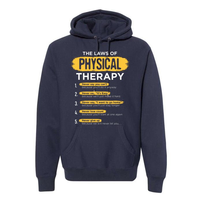 Funny PT Physical Therapy Gift Therapist Month Premium Hoodie