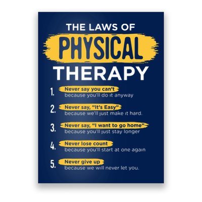 Funny PT Physical Therapy Gift Therapist Month Poster