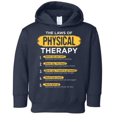 Funny PT Physical Therapy Gift Therapist Month Toddler Hoodie