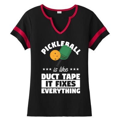 Funny Pickleball Paddle Sports Gift Pickleball Player Funny Gift Ladies Halftime Notch Neck Tee