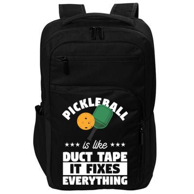 Funny Pickleball Paddle Sports Gift Pickleball Player Funny Gift Impact Tech Backpack