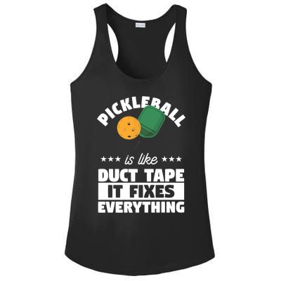 Funny Pickleball Paddle Sports Gift Pickleball Player Funny Gift Ladies PosiCharge Competitor Racerback Tank