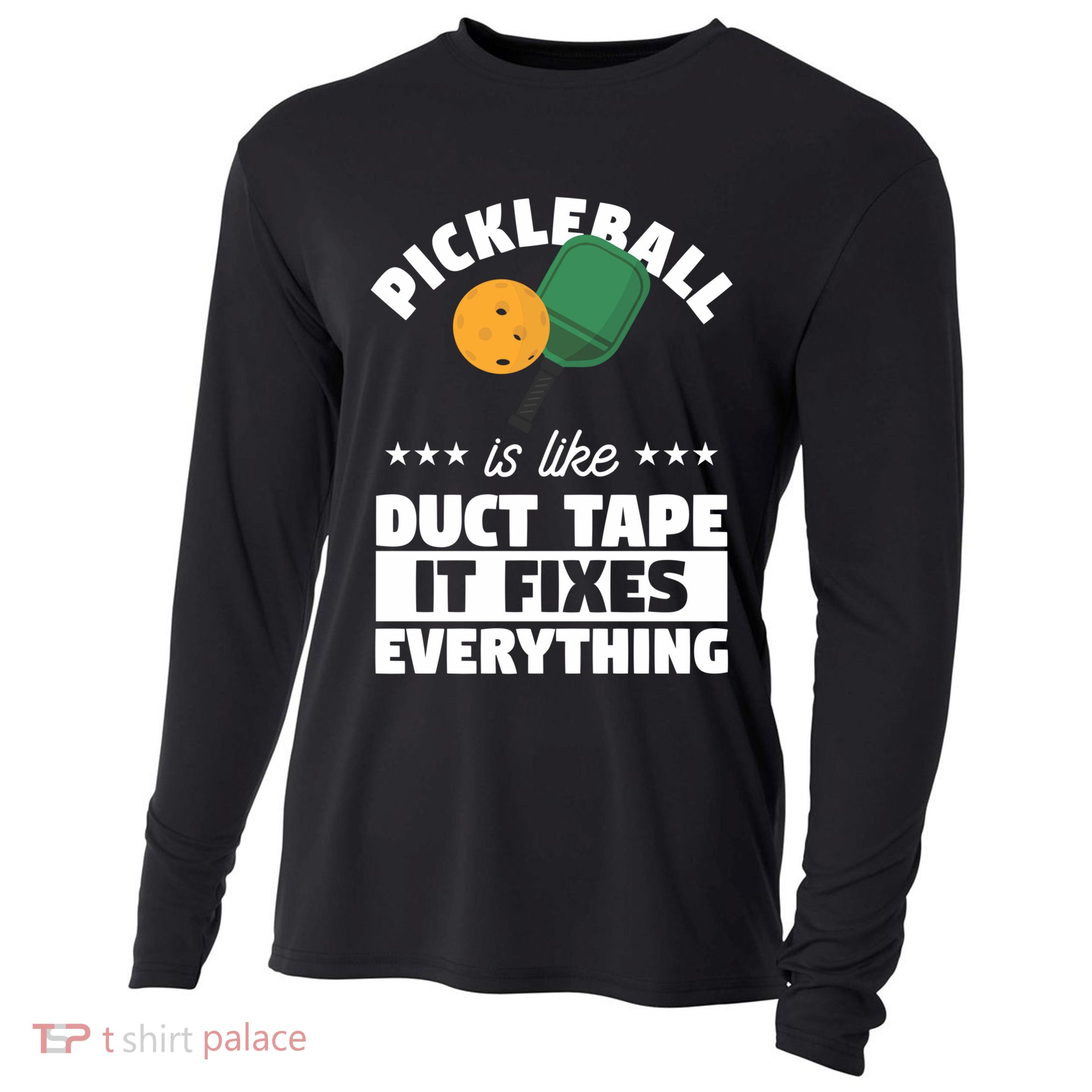 Funny Pickleball Paddle Sports Gift Pickleball Player Funny Gift Cooling Performance Long Sleeve Crew