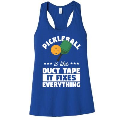 Funny Pickleball Paddle Sports Gift Pickleball Player Funny Gift Women's Racerback Tank