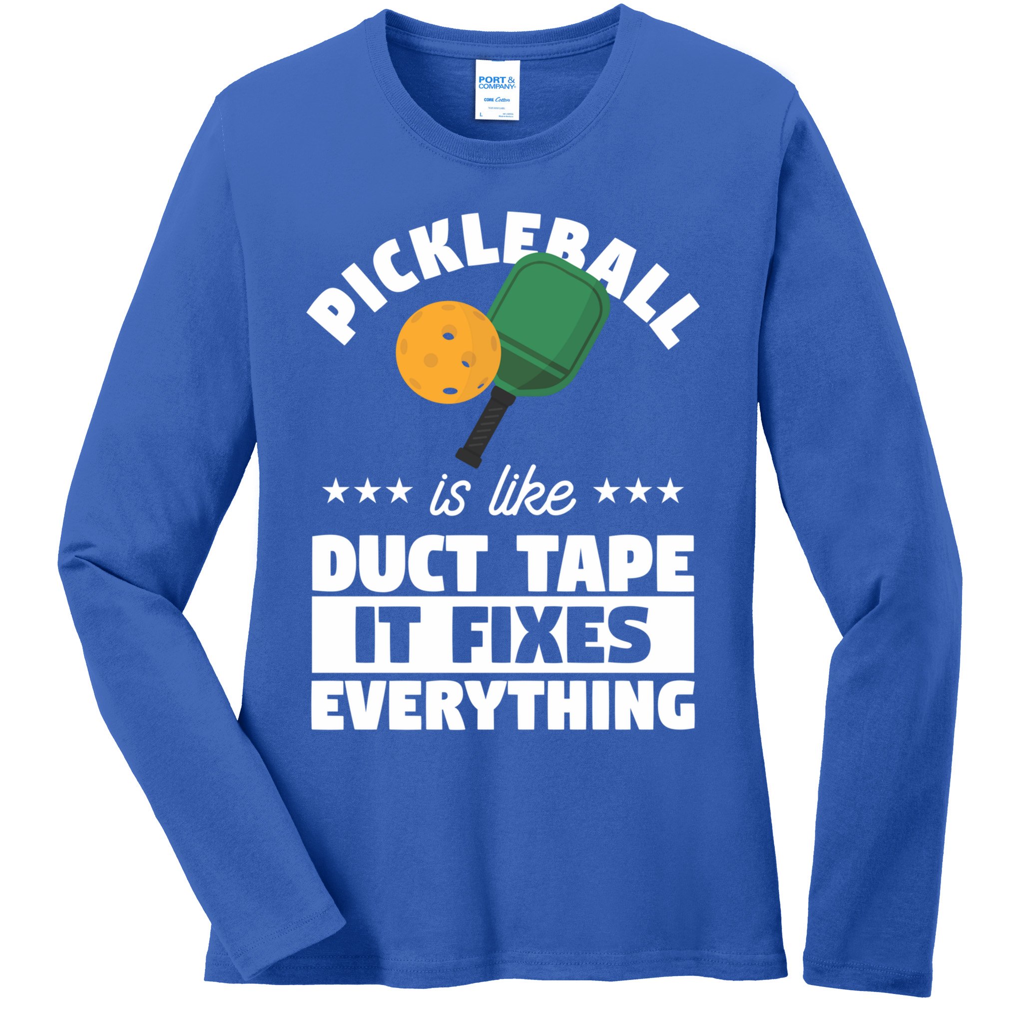 Funny Pickleball Paddle Sports Gift Pickleball Player Funny Gift Ladies Long Sleeve Shirt