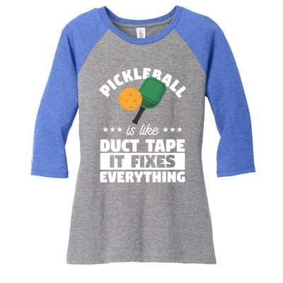 Funny Pickleball Paddle Sports Gift Pickleball Player Funny Gift Women's Tri-Blend 3/4-Sleeve Raglan Shirt