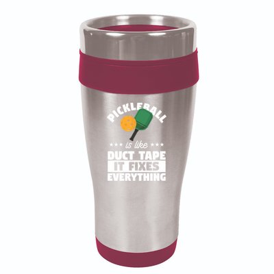 Funny Pickleball Paddle Sports Gift Pickleball Player Funny Gift 16oz Travel Tumbler