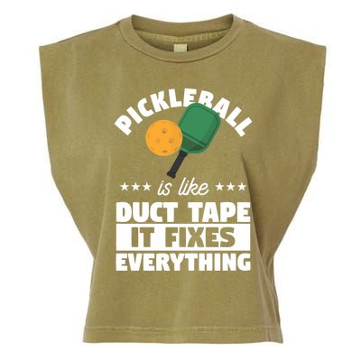 Funny Pickleball Paddle Sports Gift Pickleball Player Funny Gift Garment-Dyed Women's Muscle Tee