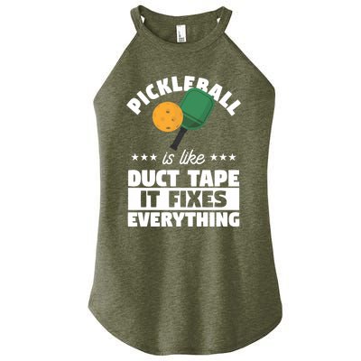 Funny Pickleball Paddle Sports Gift Pickleball Player Funny Gift Women's Perfect Tri Rocker Tank