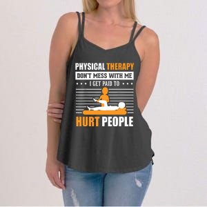 Funny PT Physical Therapy Gift Therapist Month Women's Strappy Tank