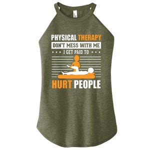 Funny PT Physical Therapy Gift Therapist Month Women's Perfect Tri Rocker Tank