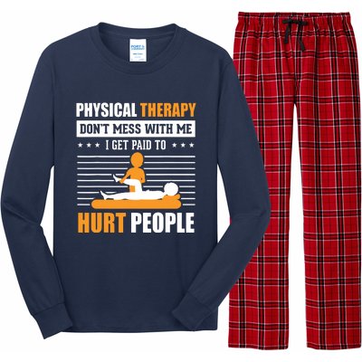 Funny PT Physical Therapy Gift Therapist Month Long Sleeve Pajama Set