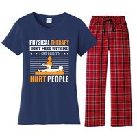 Funny PT Physical Therapy Gift Therapist Month Women's Flannel Pajama Set