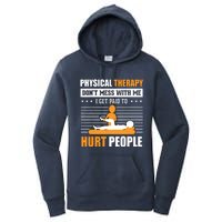 Funny PT Physical Therapy Gift Therapist Month Women's Pullover Hoodie