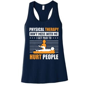 Funny PT Physical Therapy Gift Therapist Month Women's Racerback Tank