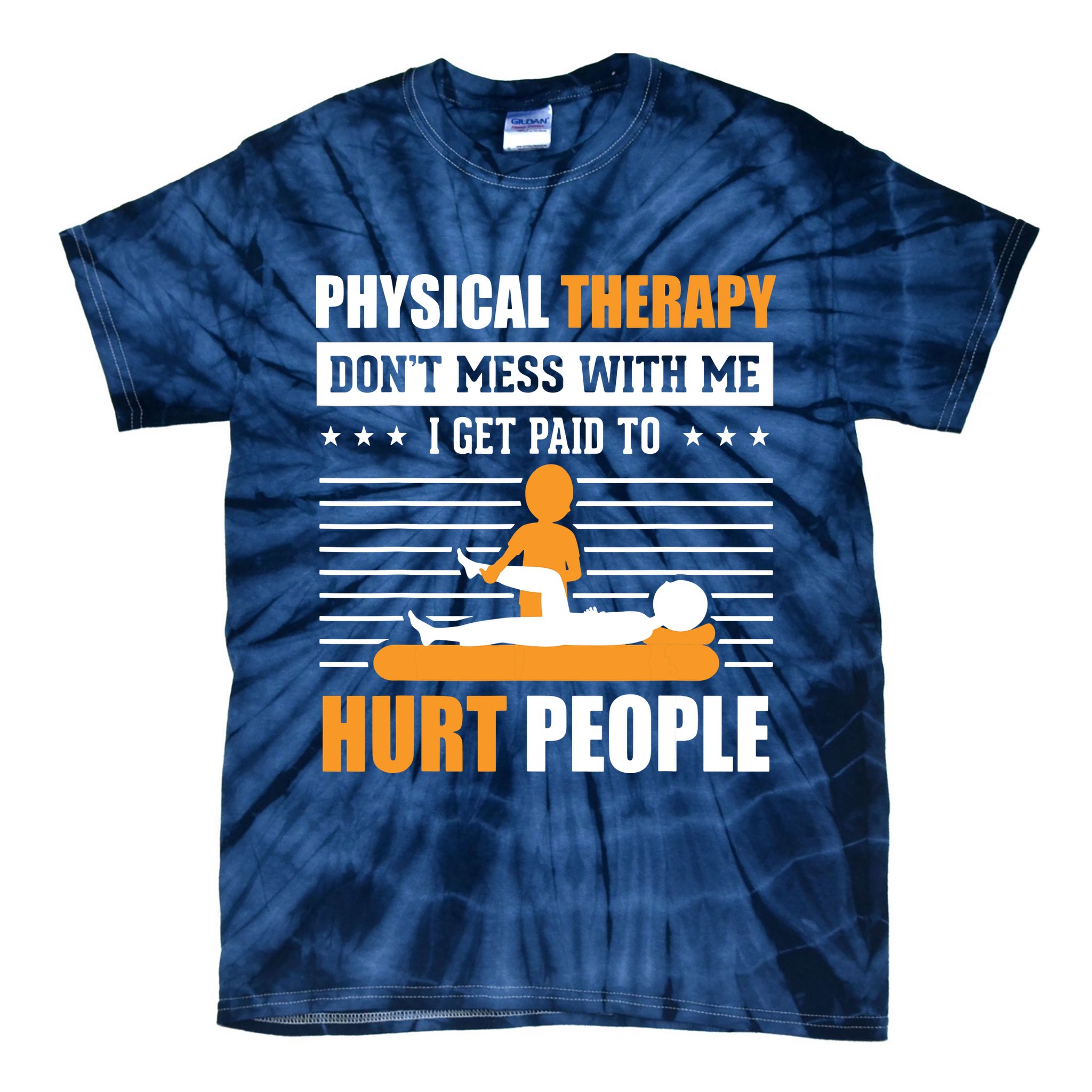 Funny PT Physical Therapy Gift Therapist Month Tie-Dye T-Shirt