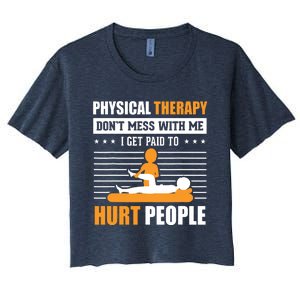 Funny PT Physical Therapy Gift Therapist Month Women's Crop Top Tee