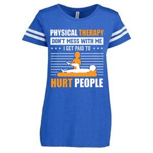 Funny PT Physical Therapy Gift Therapist Month Enza Ladies Jersey Football T-Shirt