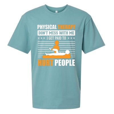 Funny PT Physical Therapy Gift Therapist Month Sueded Cloud Jersey T-Shirt