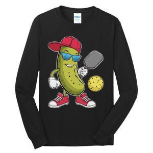 Funny Pickleball Player Paddleball Lover Pickleball Humor Tall Long Sleeve T-Shirt