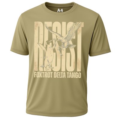 Funny Penguin Protest Resist Penguin Holding Fish Gr Performance Shirt