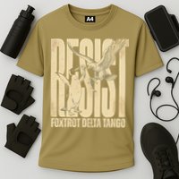 Funny Penguin Protest Resist Penguin Holding Fish Gr Cooling Performance Crew T-Shirt