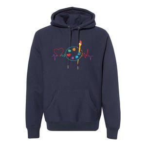 Funny Paint Palette Brush Artist Painter Gift Premium Hoodie