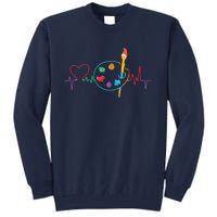 Funny Paint Palette Brush Artist Painter Gift Tall Sweatshirt