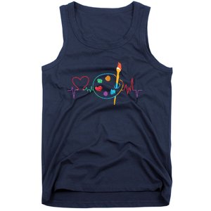 Funny Paint Palette Brush Artist Painter Gift Tank Top