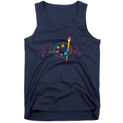 Funny Paint Palette Brush Artist Painter Gift Tank Top