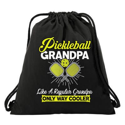 funny Player Pickle Ball Pickleball Grandpa Drawstring Bag